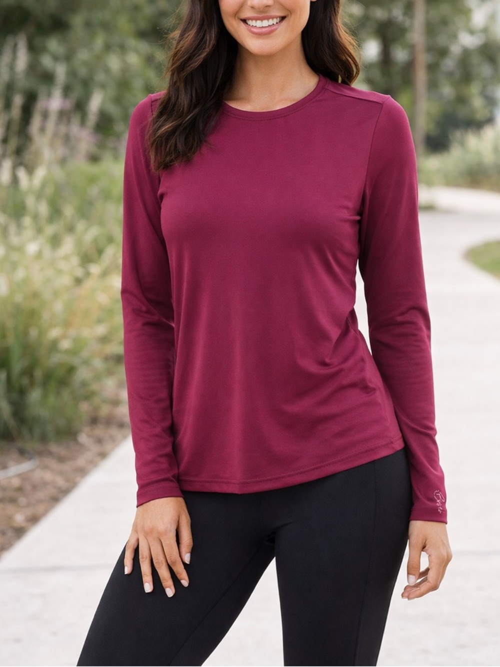 Maroon Activewear Long Sleeve